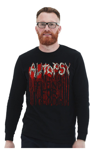 Polera Ml Autopsy Fiend For Blood Metal Impresión Directa