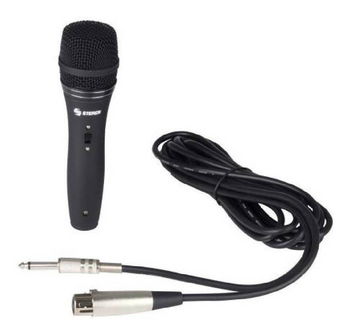 Imagen 3 de 3 de Micrófono Steren MIC-160 dinámico unidireccional negro