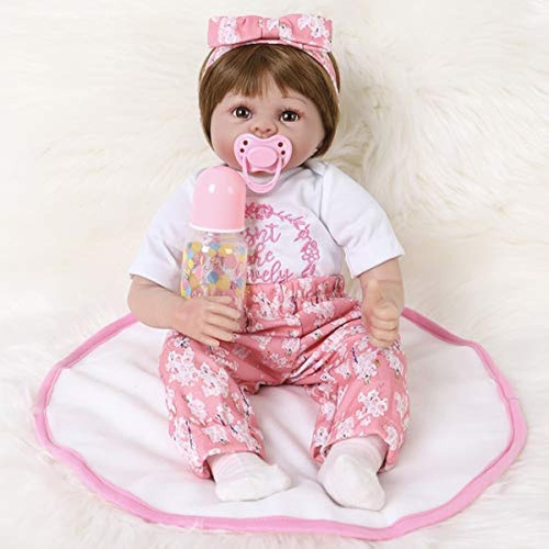 Ena Reborn Baby Doll Realista Silicona Vinilo Bebé 24 Pulgad