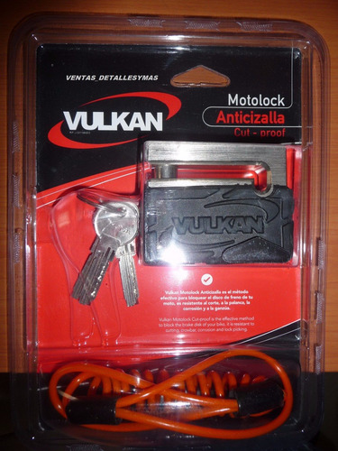 Imagen 2 de 4 de Candado Vulkan Motolock Cisa Anticizalla.