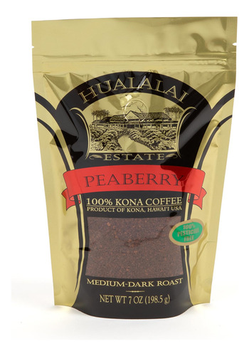 Hualalai Estate 100% Peaberry Kona Grounds - Café Premium .