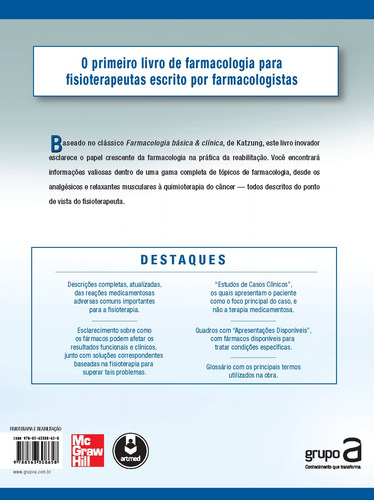 Farmacologia para Fisioterapeutas, de Panus, Peter C.. Editorial Amgh Editora Ltda., capa mole em português, 2011