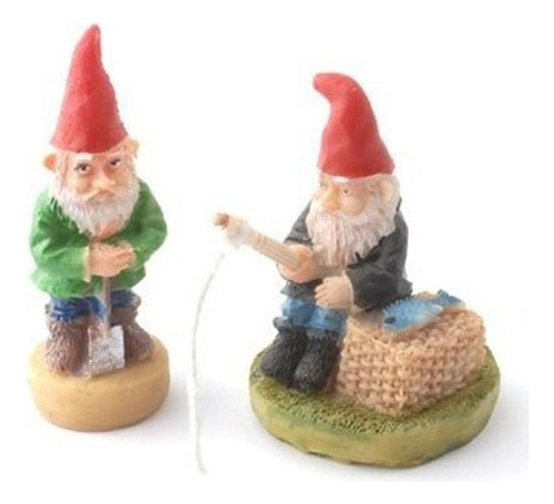 Conjunto En Miniatura De 2 Hada Del Jardín Gnomos Uno Es L