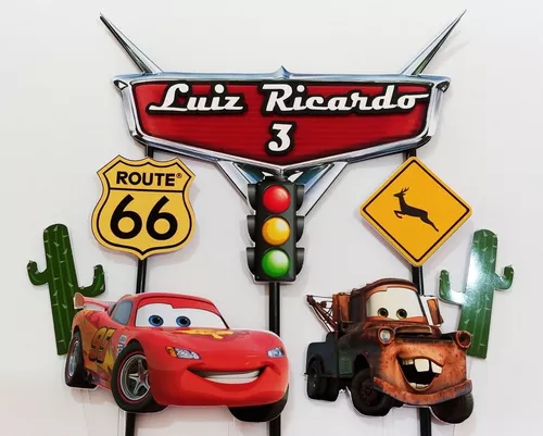 Topo Para Bolo Tema Carros Da Disney