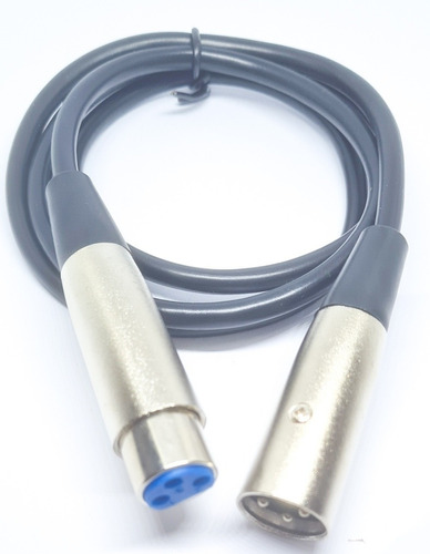 Cabo Microfone Xlr Canon Balanceado Macho X Femea 1 Metros