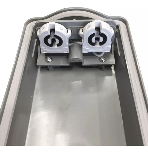 Plafon Liston Estanco 2 X 18w Ip65 Solo Led 1,2 Mts No Tubo Estructura Blanco