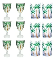 Comprar Conjunto De Copos E Taças Palm Tree 350ml 06 Und Jogo Água