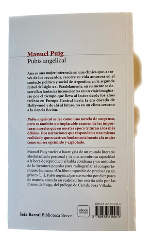 Pubis Angelical (ne)  Manuel Puig  Seix Barral