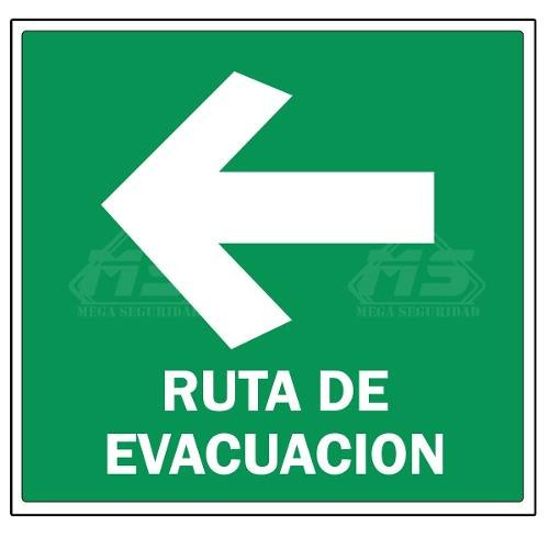 Letrero Señalizacion Proteccion 40x40cm Ruta De Evacuacion
