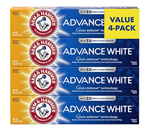 Pasta Dental Arm & Hammer Advance White, Sabor Menta Fresca,