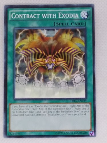 Contract With Exodia Contrato Con Exodia Común Yugioh 