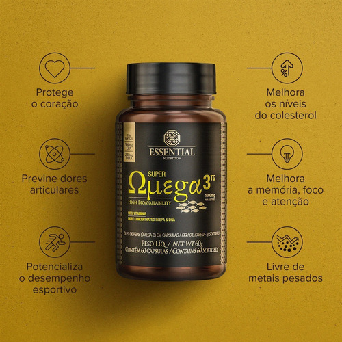 Super Omega 3 Tg Essential Nutrition 180 Cápsulas