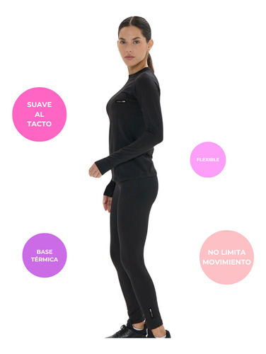 Conjunto Termico Frisado Dama Primera Piel Deportivo Oslo