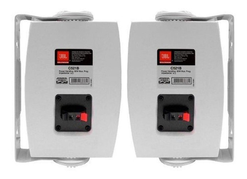 Imagem 1 de 4 de Par Caixa De Som Ambiente Jbl C521b Branca 80w Rms