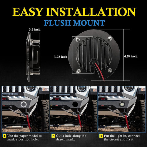 Bunker Indust Montaje Empotrado Led Pods 5 Pulgadas Led B...