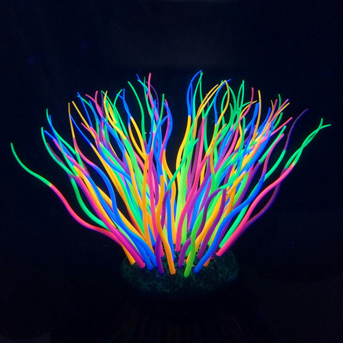 Decoración Luminosa De Anémona Marina De Silicona Suave Y Co