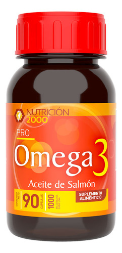 Omega 3 Salmon Oil 90 Cápsulas 1000 Mg Nutrición 2000 Sabor Sin Sabor