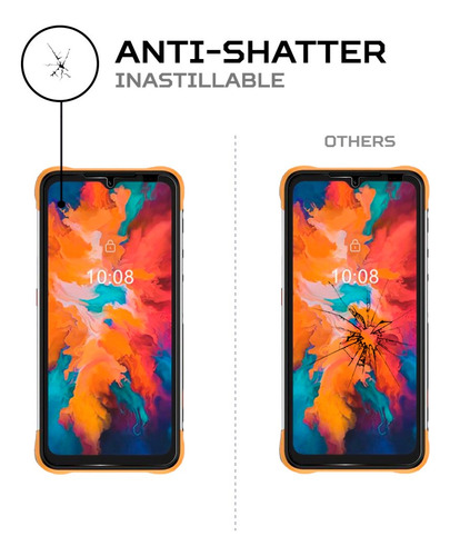 Imagen 5 de 6 de Protector De Pantalla Antishock Umidigi Bison X10 Pro