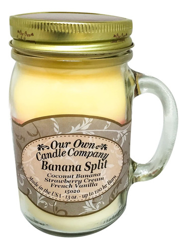 Our Own Candle Company Banana Split - Vela En Tarro Mason Pe