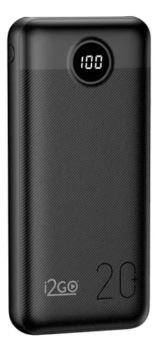 Carregador Portátil Power Bank Turbo i2GO 20000mah 20w Com Displa...