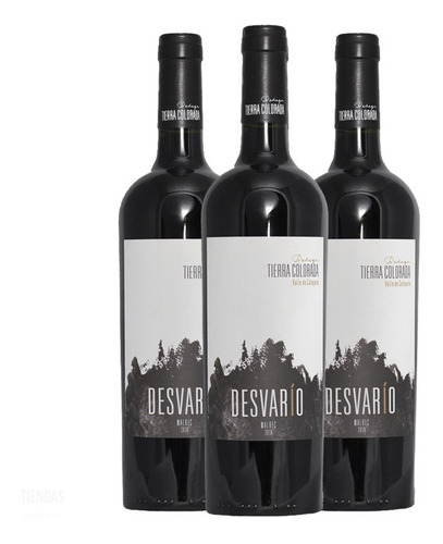 Vino Tierra Colorada Desvario Malbec  Por 3