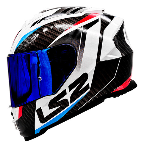 Casco Integral Ls2 Ff800 Azul Rojo / Mica Azul Certificado