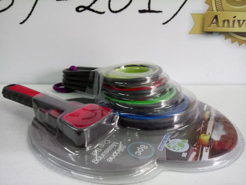 Imagen 5 de 7 de Set De Cucharas Medidoras De Silicona Plegables X 8 Medidas