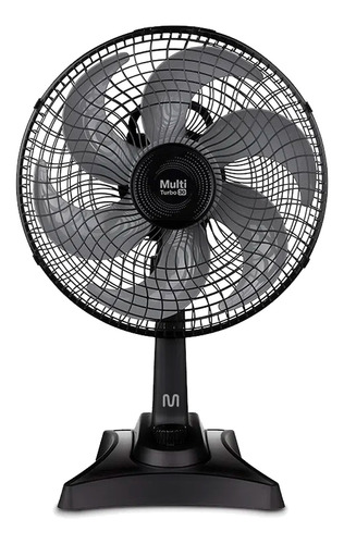 Ventilador De Mesa Multi Vl301 Turbo Preto Com 6 Pás 30 Cm De Diâmetro 127 V