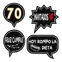 Comprar Kit Imprimible Selfie 100 Diseños Props Cumpleaños 70 Años