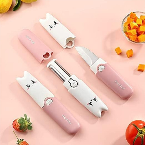 Descador, Flietador E Faca Frutas E Legumes Aço Inox- 3 Em 1