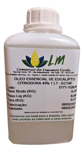 Óleo De Eucalipto Essencial Para Sauna 1l Distriol