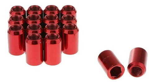 Tuercas Llantas Auto Rojas Seguridad 12mmx1.50 Jgo.x16