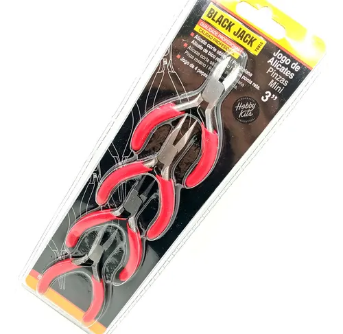 Set De 4 Mini Pinzas Alicate Con Lupa Para Electrónica