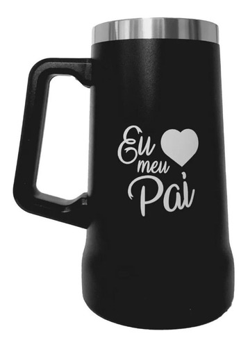 Caneca Térmica Vácuo Presente Dia Dos Pais Alça Cerveja Chop