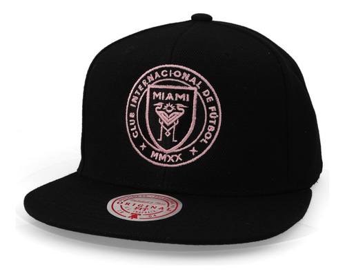 Mitchell & Ness Mls New Pink Crest Snapback Inter Miami Fc