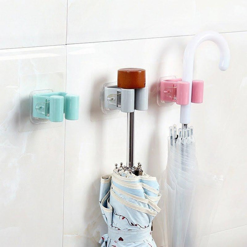 Imagen 10 de 10 de Pack Gancho Organizador Escoba Alicates Paraguas Baño Colgar