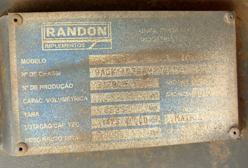 Carreta Carga Seca Vanderleia 3 Eixos Randon - 2009/10
