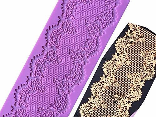 Molde De Silicona Para Decoracion De Pasteles Color Morado