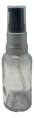 Frasco Dosificador 30 Ml Transparente Bomba Plata (10 Pzs)