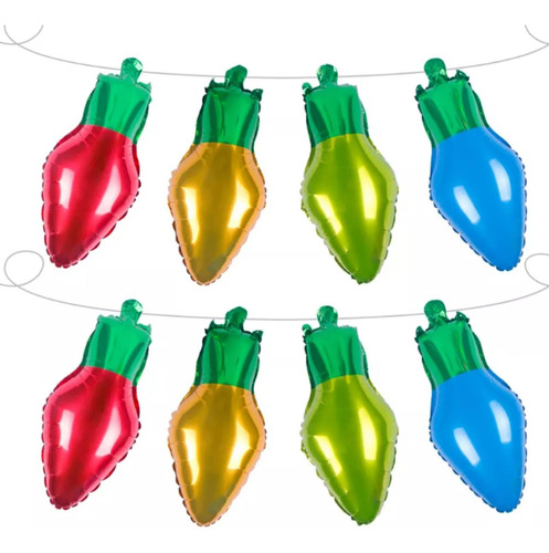 50 Globos De Bombilla De Navidad, Globos De Papel De