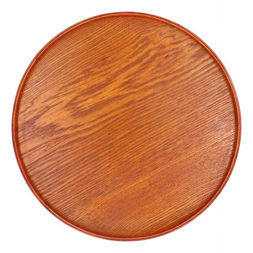 Bandeja De Madera Redonda, Simple Y Elegante, Ancha