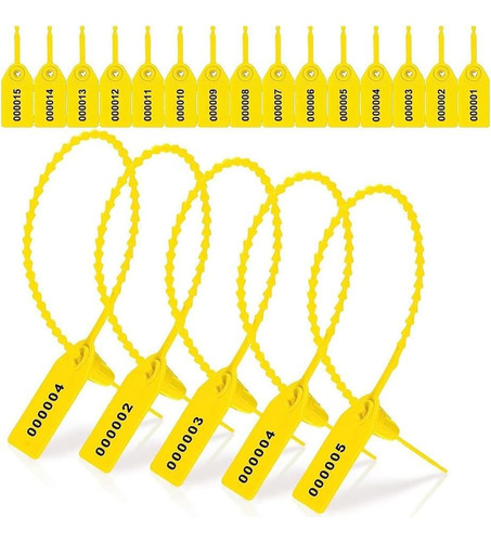 Wanlian - Cintillo Sello De Seguridad Cinchos 25cm Foliados,etiqueta De Sello De Plástico Con Cierre Numerado,etiquetas De Seguridad Desechables Para Manipulación Y Extintor De Incendios 500 Pzs