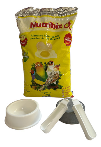 Alimento Canarios Nutribiz 1 Kg + Cazuela Y 2 Bizcocheras