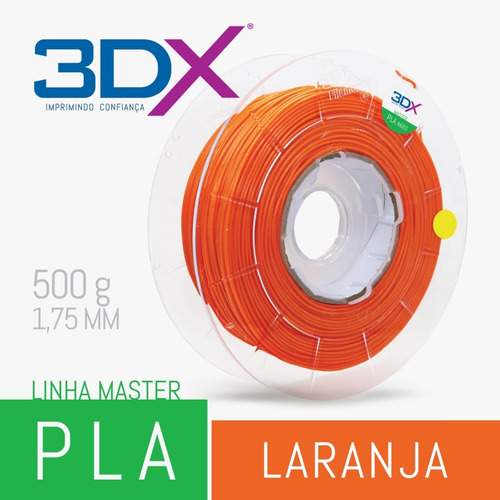 Imagem 2 de 4 de Filamento Pla 1,75 Mm | 500g | Laranja