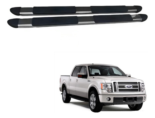 Estribos Ford F150 Lobo Doble Cabina 2004 A 2014 Cromado