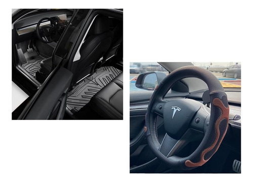 Tpe Rubber Floor Mats For Tesla Model Y And  Comfy Grip Stee