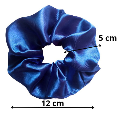 12 Scrunchies Azules Para Cabello - Estilo Y Comodidad Azul