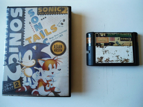 Cartucho Sonic 2 Para Mega Drive! Capa E Estojo!