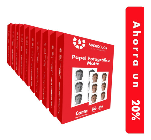 Papel Fotográfico Mate 1000 Hojas Carta Maxicolor (10 Pack)