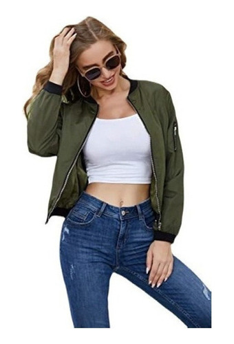 Chaqueta Bomber Femenina Clásica Acolchoada